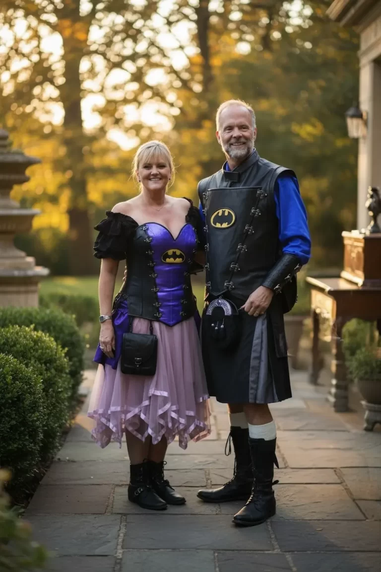 batman handmade leather sweetheart purple corset bodice croc silver clasps renaissance festival design couple wedding ii