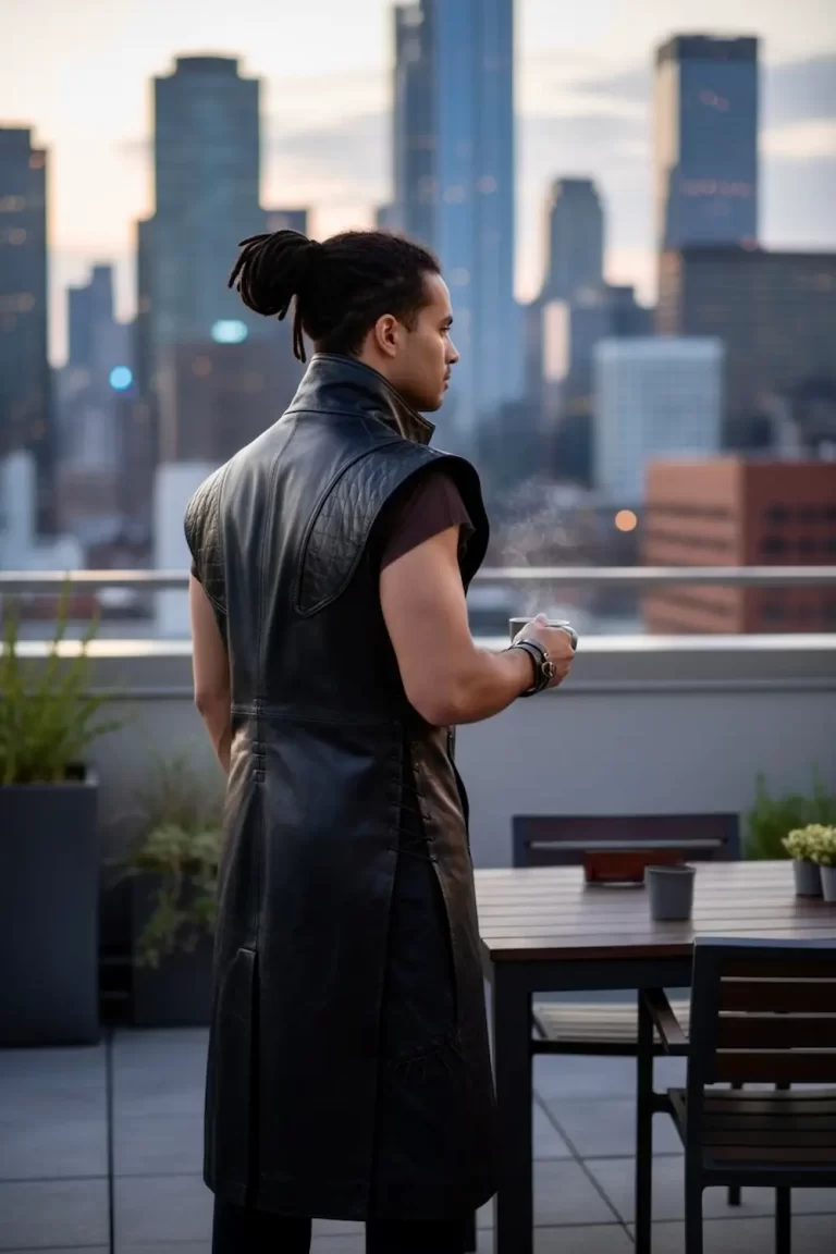 bespoke black leather trenchcoat ii