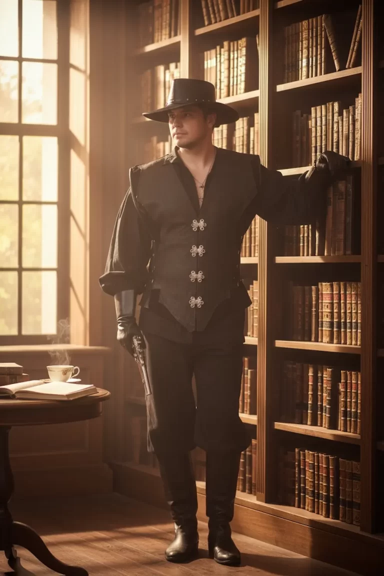 black natural edge men's tunic cosplay