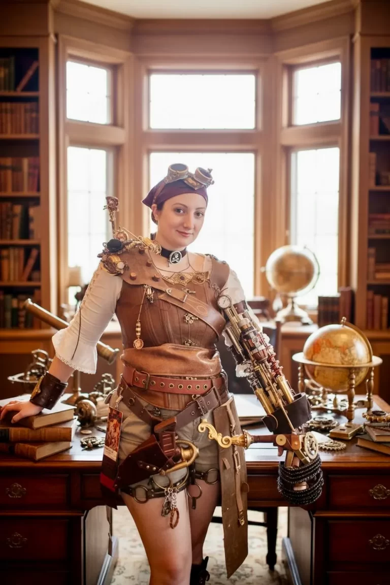 cosplay steampunk leather corset