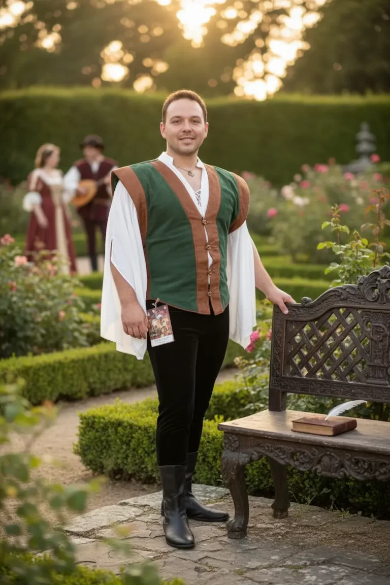 elven duotoned brown green tunic