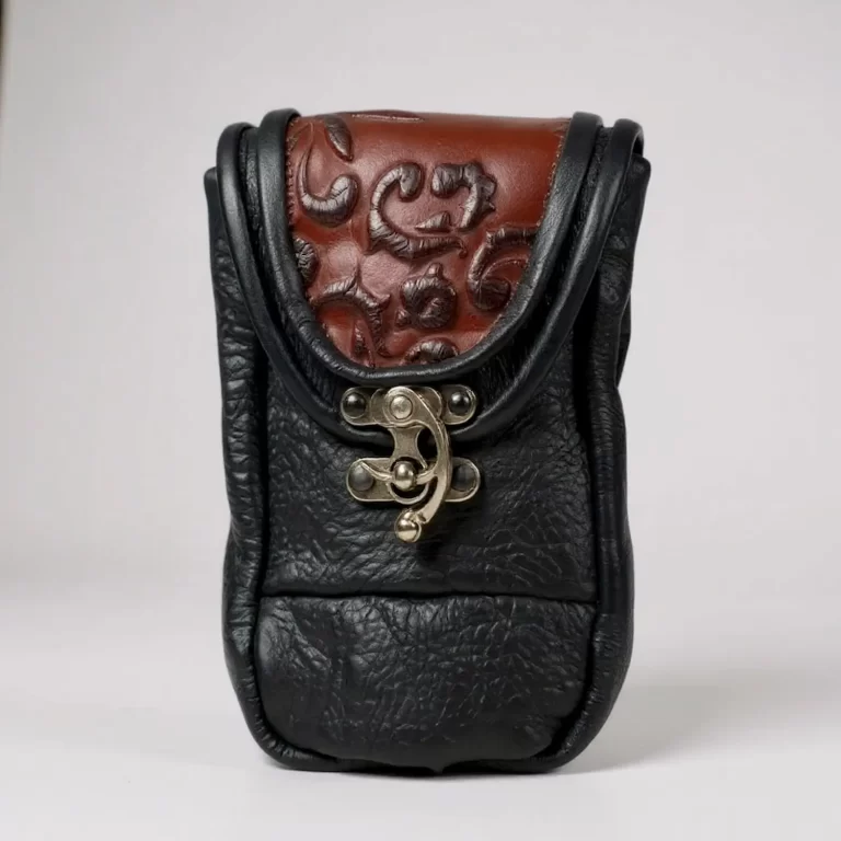 custom leather brown pouch ii