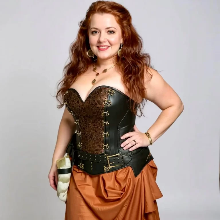 handmade leather sweetheart black brown floral corset bodice brass clasps renaissance festival design costume