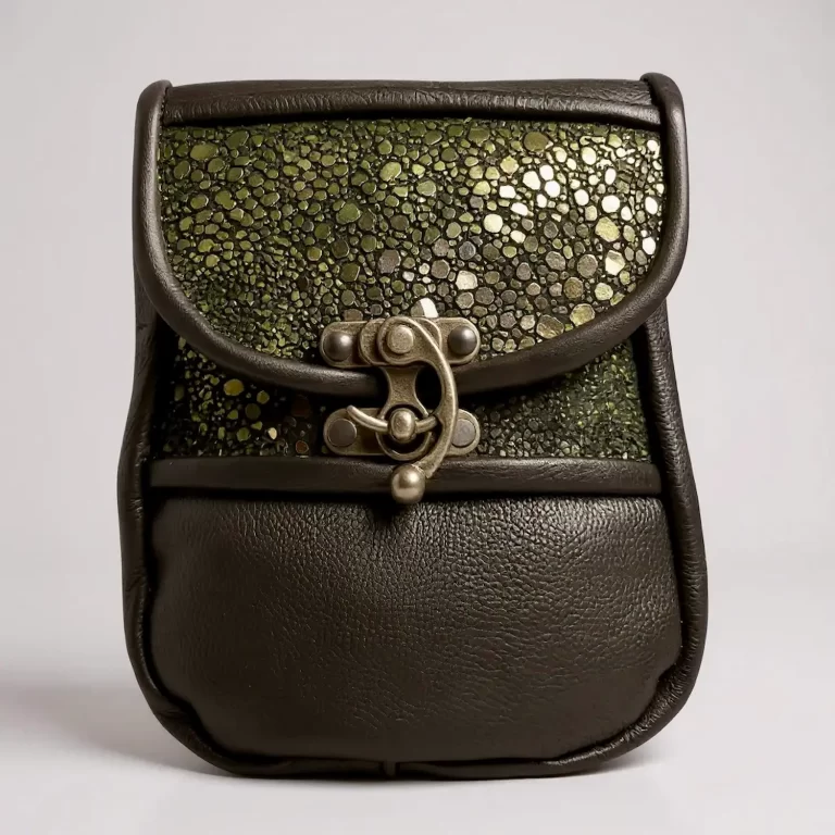 handmade genuine leather fantasy pouch copy