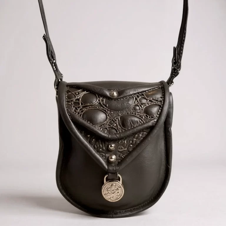 rugged leather pouch