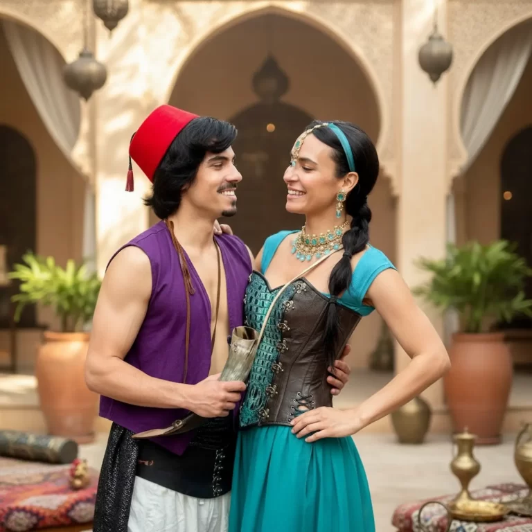 aladdin + jasmine in ocean croc sweetheart corset