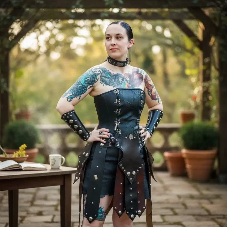 black aged bark hourglass corset