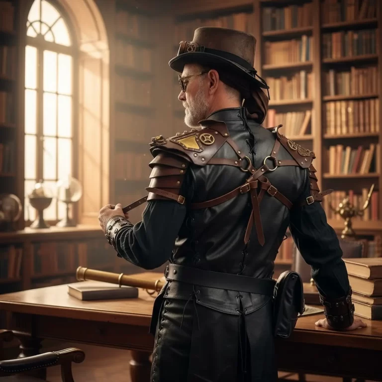 steampunk scientist back