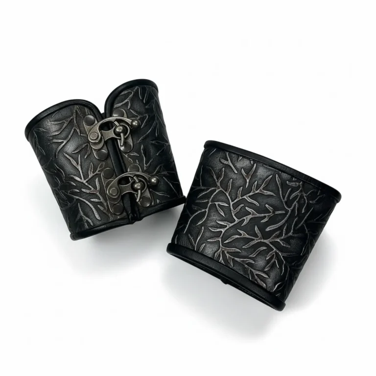 2 clasp pewter twig bracers