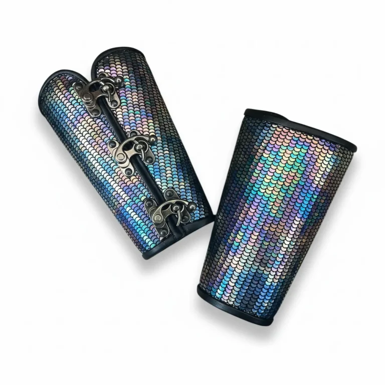 3 clasp oil slick bracers