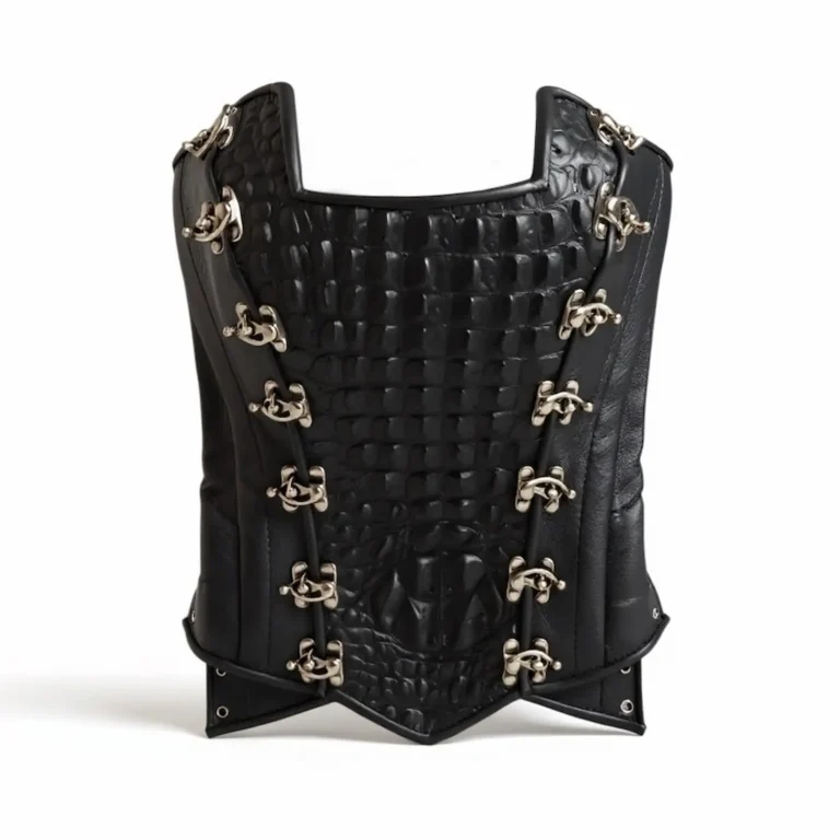 bittersweet black croc corset