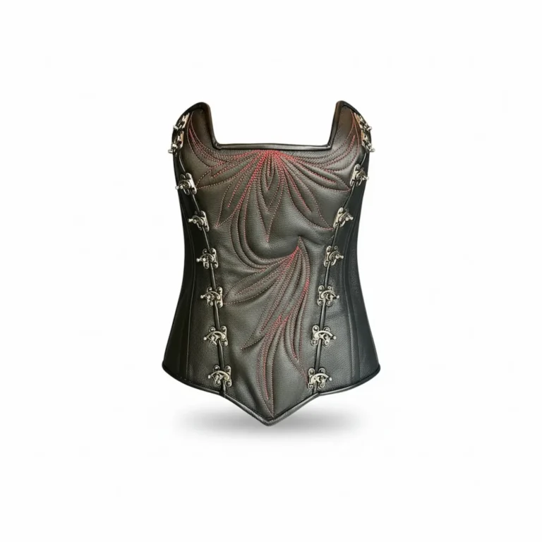 black bittersweet quilted corset