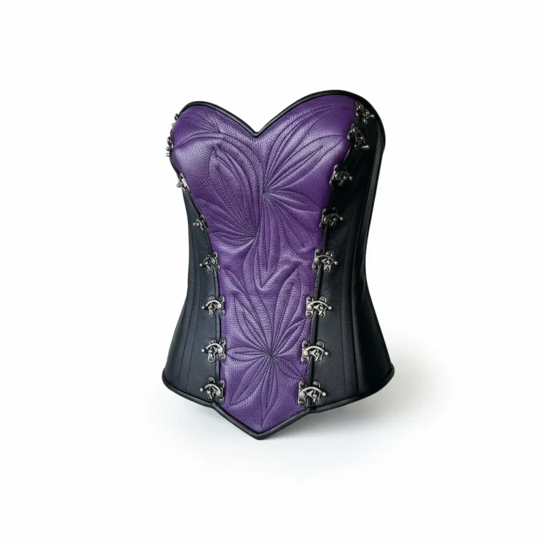 eggplant quilted sweetheart corset