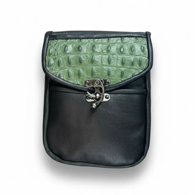 green croc pouch