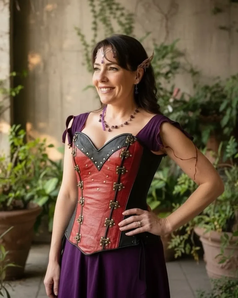 hand studded red aviator